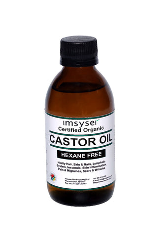 Imsyser Cold-Pressed Organic Castor Oil -  Hexane Free - 200 ml